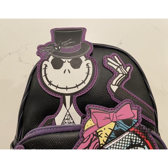 Loungefly Nightmare Before Christmas Dapper Jack & Sally Backpack NWT Halloween main image 9
